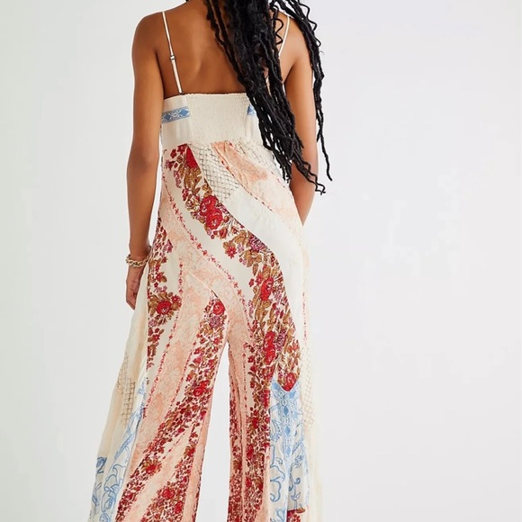 NWOT Free People Gianna Patchwork Jumpsuit - Picture 4 of 11